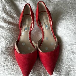 Boden Red Suede Heels